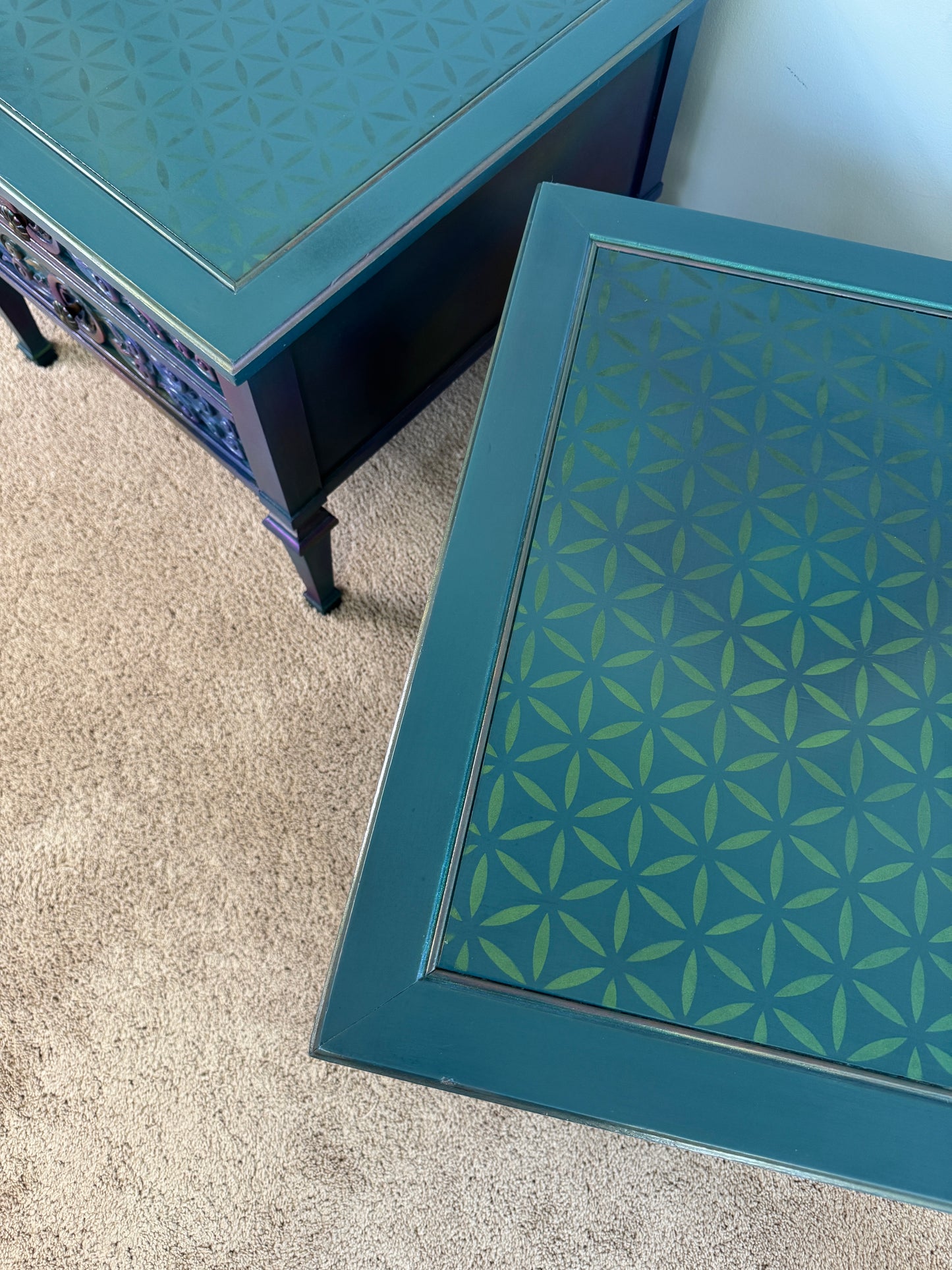 Flower of Life end table, top
