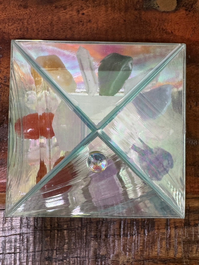 CHAKRA CRYSTAL PYRAMID: Manifest Dreams with this 6” Crystal Beauty!