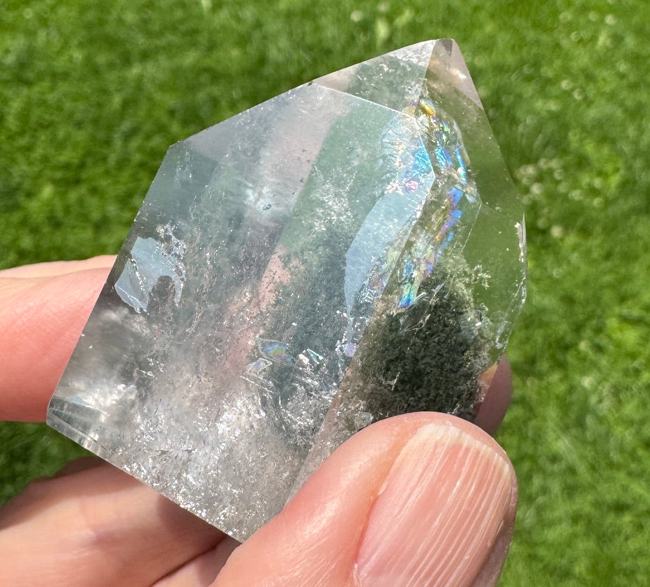 GREEN PHANTOM PYRAMID: Rainbow Inclusions for Inner Peace & Loving Harmony!