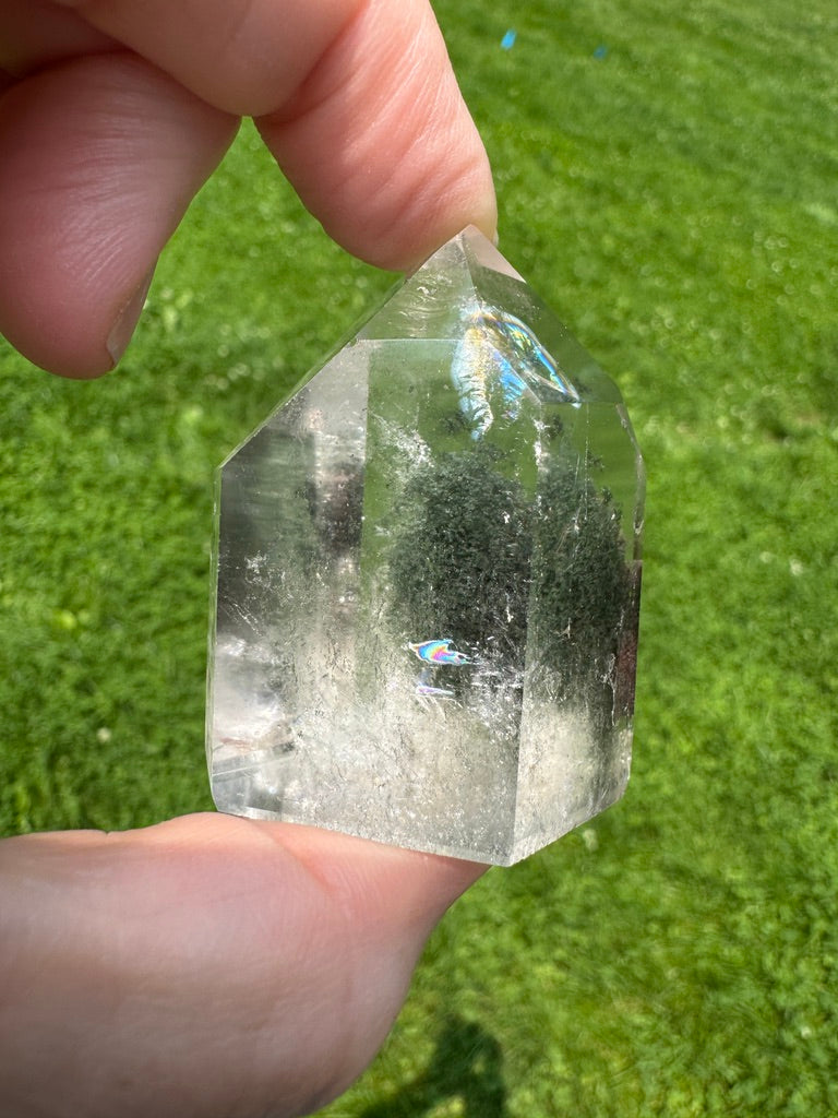 GREEN PHANTOM PYRAMID: Rainbow Inclusions for Inner Peace & Loving Harmony!