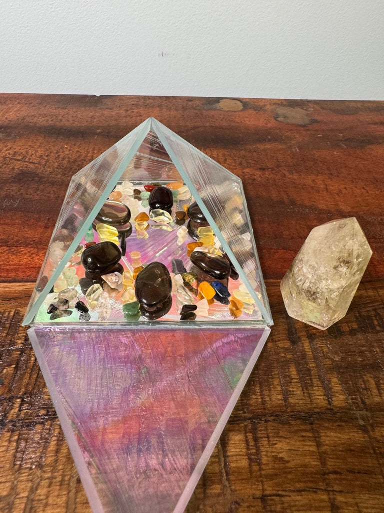 RAINBOW CITRINE PYRAMID: Grounded Success & Joy