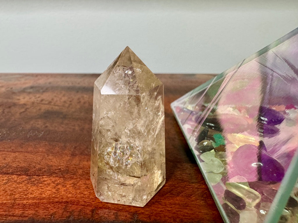 RAINBOW CITRINE PYRAMID: Grounded Success & Joy