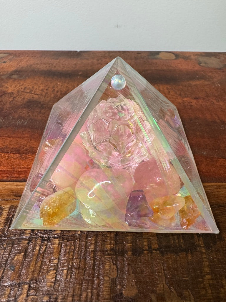 LOTUS CRYSTAL PYRAMID: Bloom with Love & Expansion