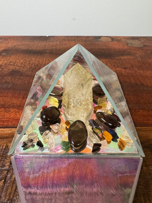RAINBOW CITRINE PYRAMID: Grounded Success & Joy