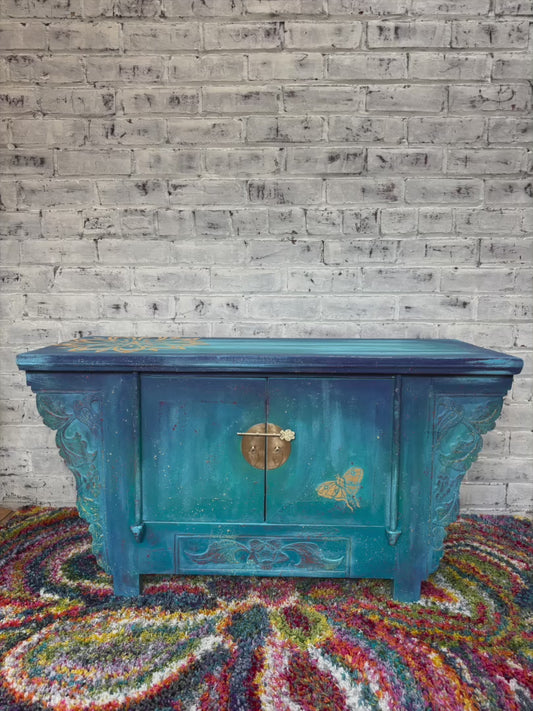 Boho ReDesign of a Chinese Cabinet